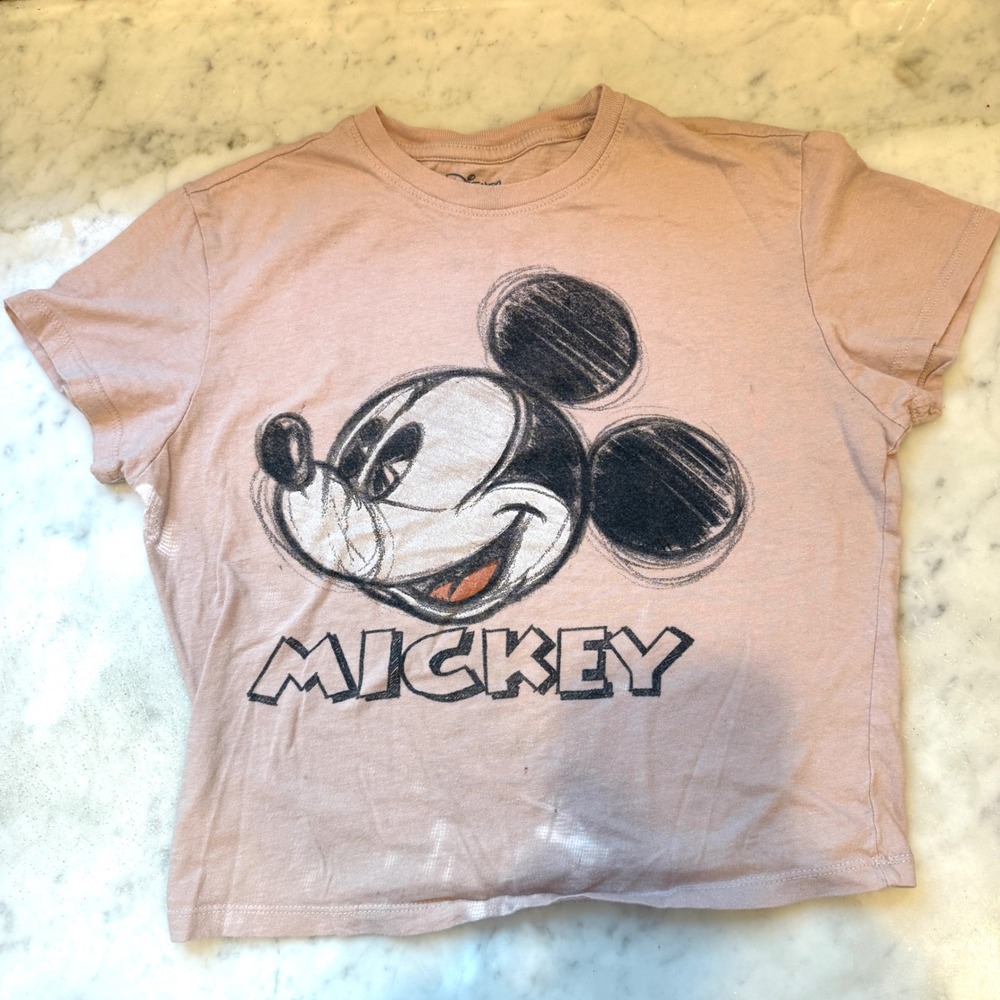Disney Mickey Mouse Graphic T-Shirt Short Sleeve Casual Top Women's S